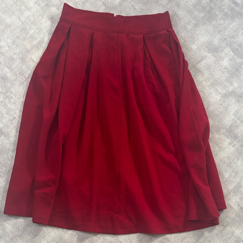 Twik A-Line Skirt in Deep Crimson